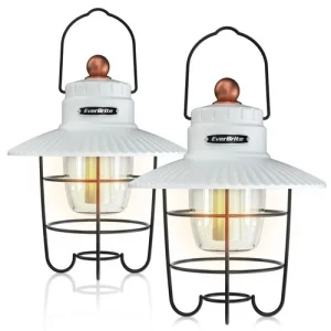 EverBrite LED Camping Lantern Pack of 2 USB C Rechargeable Lantern 3 Light Modes